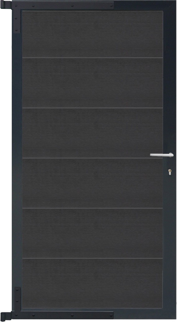 TETZNERJENT ELZE-Tor-Komplettset 90 x 173 cm, Füllung anthrazit 16971079