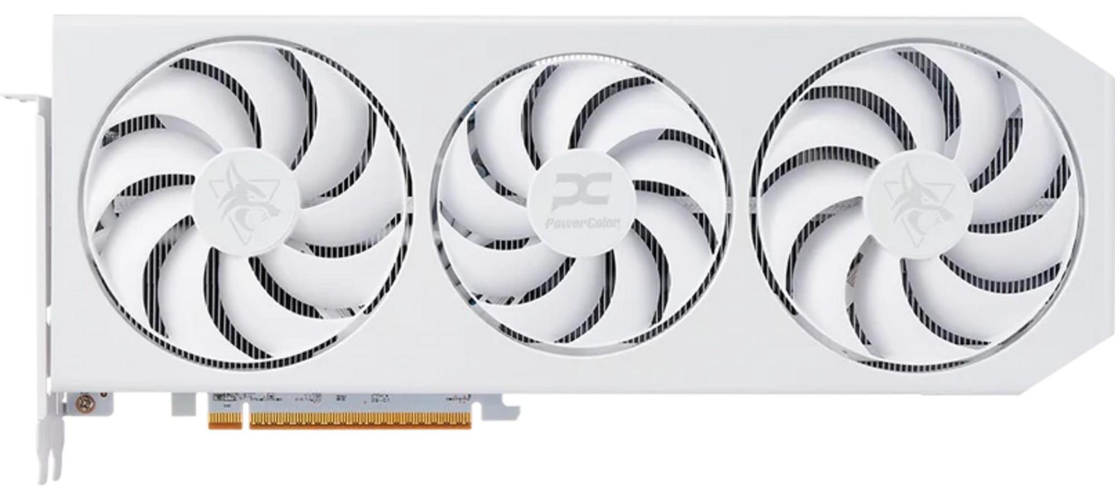 PowerColor Hellhound Spectral White OC RX 9070 XT 16GB grafische kaart met 3 ventilatoren