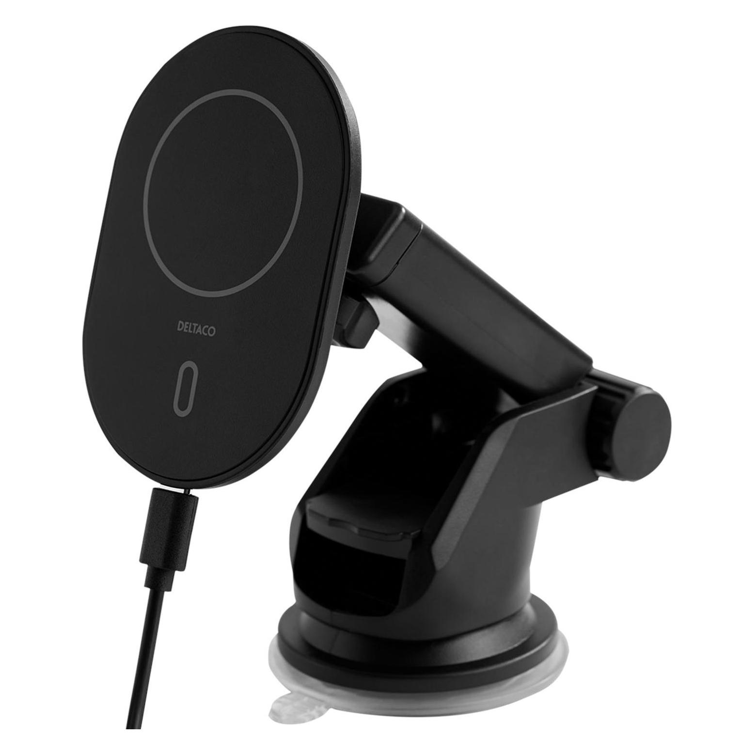 Deltaco Wireless Car Charger mit Magnet (15 W) (QI-1035)