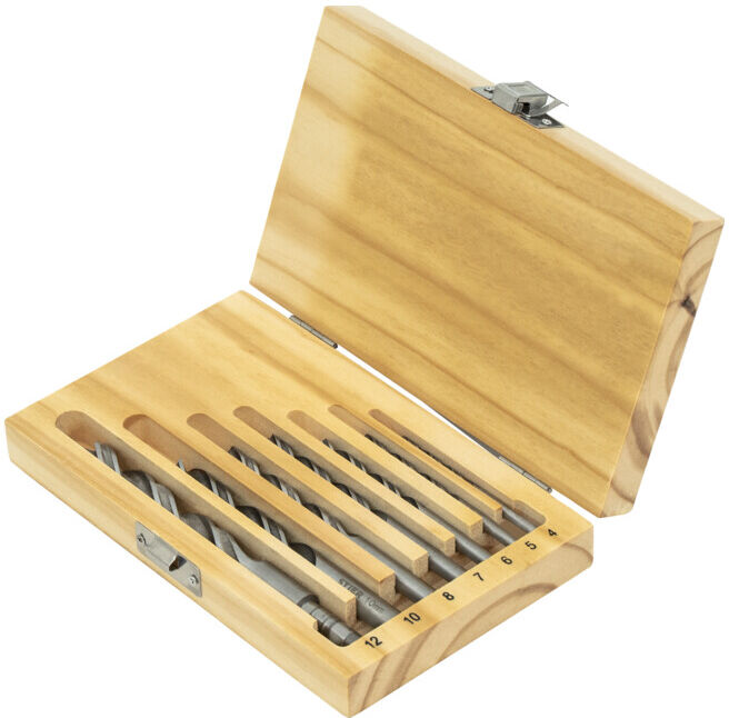 Jeu de 7 mèches à bois STIER, 4 à 12 mm (902982)