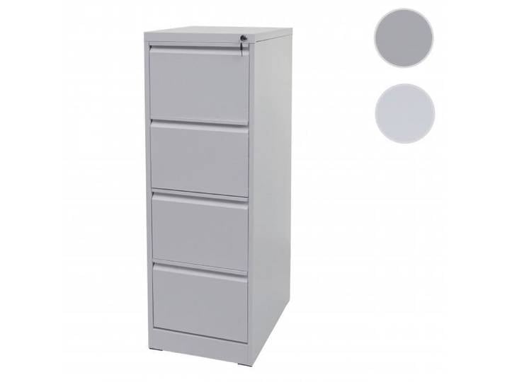Armoire à dossiers suspendus - HWC - H16 - gris - 4 tiroirs - format légal 134x46x62cm - sécurité clé