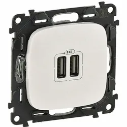 Legrand Valena Allure USB-Ladedose, 2-fach (perlmutt)