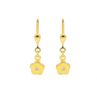 Paar Ohrhänger ADELIA´S "Ohrhänger Ohrringe 333 Gold ( 8K ) mit Zirkonia", gold, Ohrringe, Damen, Damen, Gold, Goldohrringe