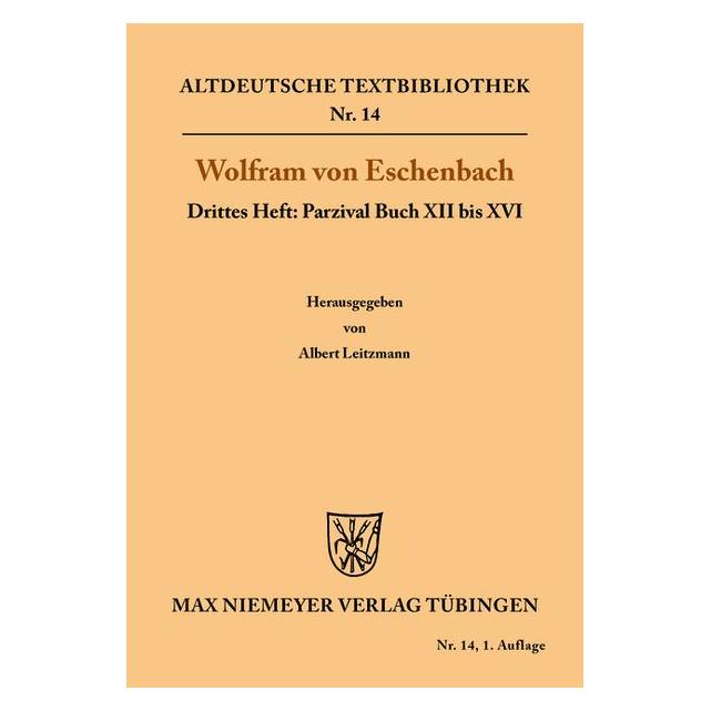 De Gruyter Parzival Buch XII bis XVI (Deutsch, Albert Leitzmann) (55849651)
