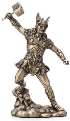 Veronese Design 4.53 in H Thor Norse God of Thunder Figurine Poly Resin