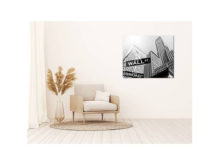 Bild New York Wall street Metal: Aku-Dibond Multicolor 60 x 50cm