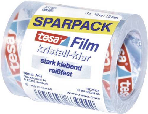 TESA 57790-00000-01 tesafilm kristall-klar Transparent (L x B) 10m x 15mm 3St.