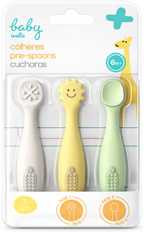 Baby Wells Colheres de Aprendizagem 6M+ 3 un