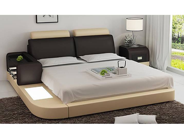 Xlmoebel, Wasserbett Wasserbett Hotel LB8804 in Leder-Optik mit Wasserpolster