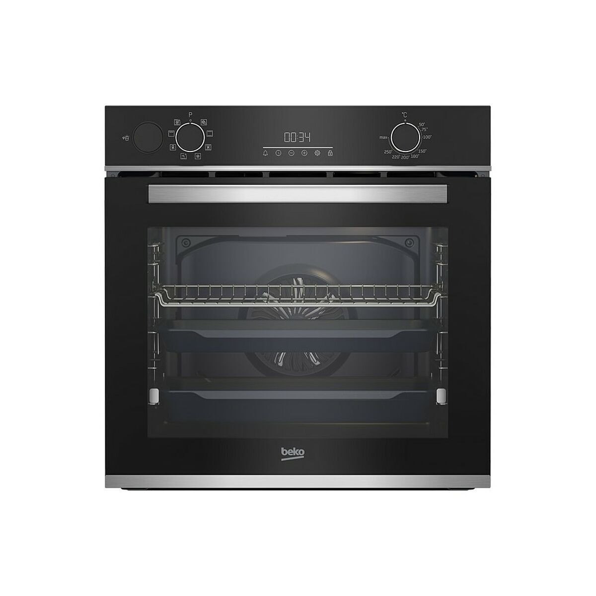 Beko BBIS13300XMSE, Medium, Elektrischer Ofen, 72 l, 3000 W, 72 l, Lüfterunterstützt