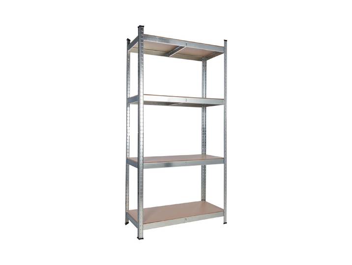 Go/On Stahlregal verzinkt 90×40×180 cm 4 Böden Traglast: 200 kg pro Boden