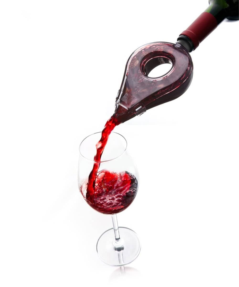 Vacu Vin wijnaerator voor fles, bruin, transparant