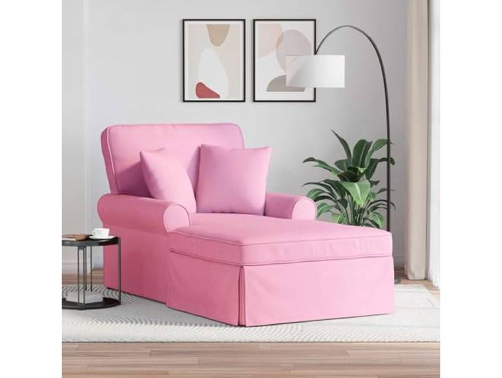 smnyxs Loungesessel mit Rock, Rosa, Stoff, 3-teilig, mit Kissen Atmungsaktiver Stoff, Kissen 40 x 40 cm, gepolsterte Armlehnen, abnehmbarer Bezug mit Reißverschluss