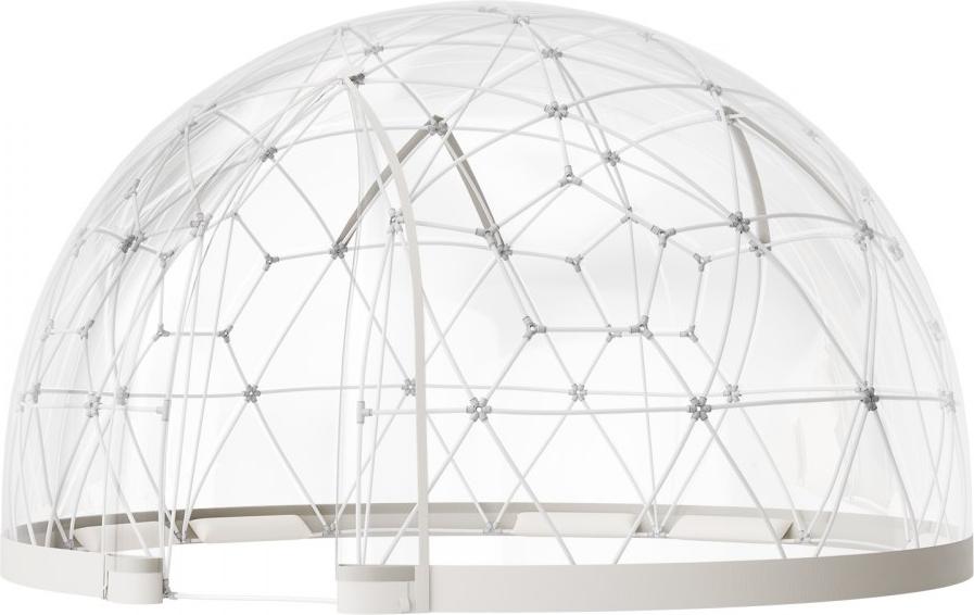 Kuppelzelt, transparent, weiß - 4,57 x 2,9 m - Für 10-14 Personen