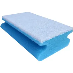 Vliesschwamm Sito Topfreiniger extra groß blau-weiß 15x9x4,5 cm, großer Reinigungsschwamm vielseitig einsetzbar