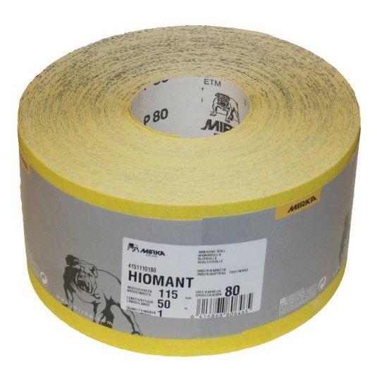 Mirka Hiomant P80-Schleifpapier - Rolle à 115 mm x 50 m - Gelb (80, P80) (39596783)