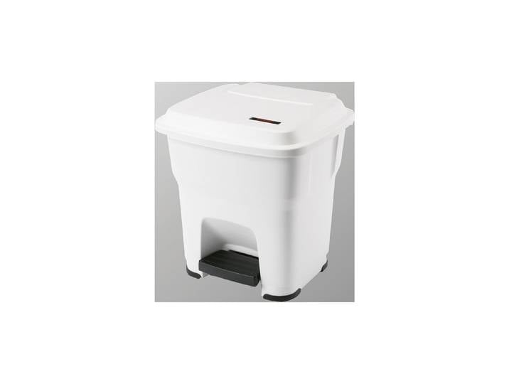 Rotho Abfalleimer Hera mit Pedal Weiss 44 × 39 × 39 cm 35 l