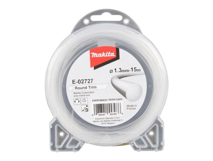 Makita maaidraad rond, rond trim (Ø 1,3 mm, 15 m, wit) E-02727