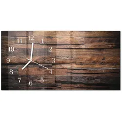 WANDUHR aus Glas 60x30 cm - Holz