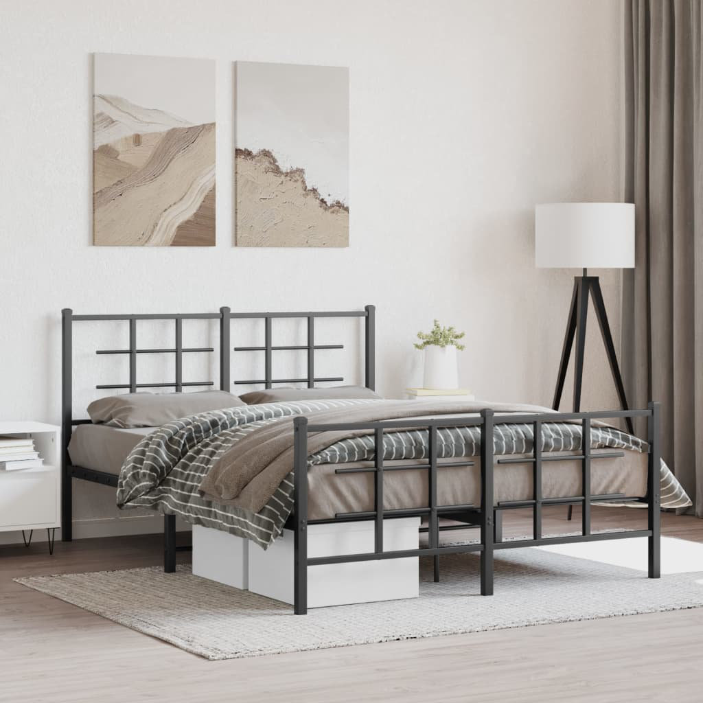 17 Stories Cullinan Bed Black Double (4'6)