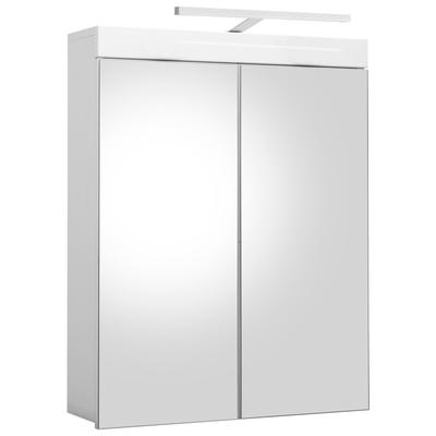 Spiegelschrank WELLTIME "Avena", weiß (weiß matt, weiß hochglanz), B:60cm H:77cm T:17cm, Schränke, Spiegelschrank, Spiegelschrank wahlweise mit Beleuchtung - (B/T/H) 60/17/77 cm