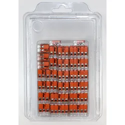 Wago 221 Klemmen SET 16x 221-412, 221-413, 221-415 - Kabel Verbinder in der wiederverschließbaren Box - Original WAGO, VE: 16x412 16x413 16x415