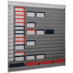 Eichner, Präsentationstafel, Planungstafel H1765xB1580xT78 mm 15 Schienen grau