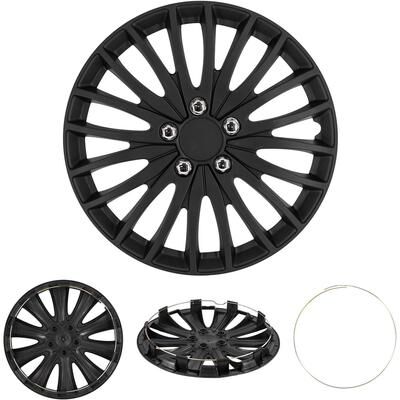 Cobra Tek CBK-HP147-16-K 4 Shadow Black Hubcaps Wheel Cover