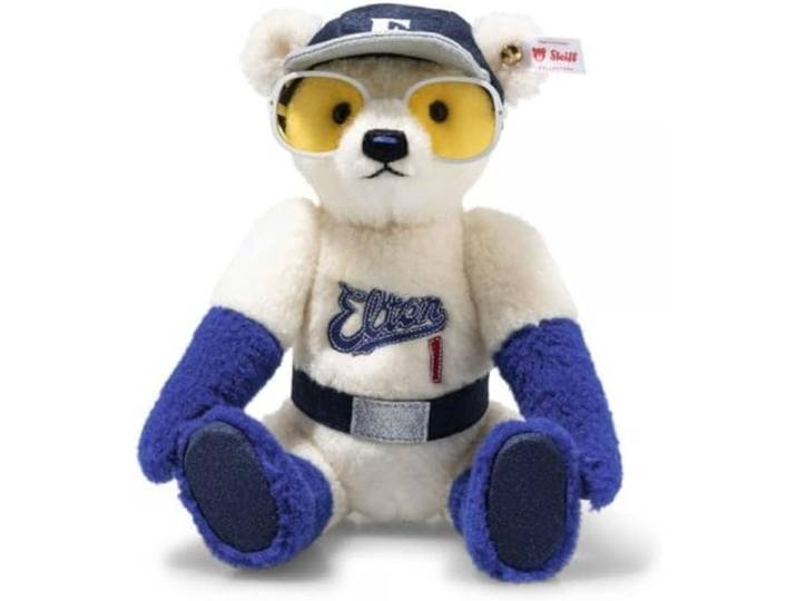 Steiff Teddyb.28 Weiss/blau Elton John 75
