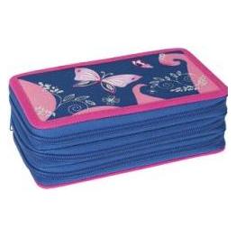 EberhardFaber Schüleretui Triple Decker Schmetterling 36tlg, Polyester, 188 x 115 x 71 mm (577470)