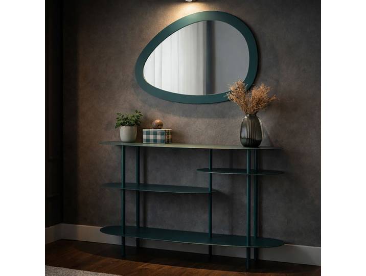 Miroir mural forme asymétrique 71x48 cm Dolly Bleu