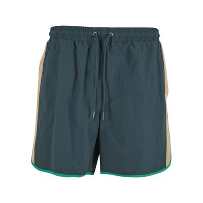 Badeshorts URBAN CLASSICS "Urban Classics Retro Look Swim Shorts", Herren, Gr. L, US-Größen, grün (bottlegrün), 100% Nylon, Badehosen Badeshorts