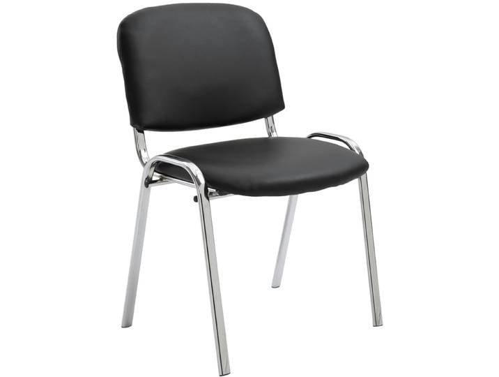 Chaise visiteur avec pieds en pvc und synthetik noir