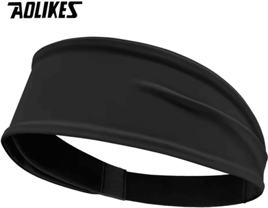 Inspire Curations AOLIKES Sports Headband Non Slip Moisture Wicking Sweatband For Running, Gym, Cycling & Yoga black