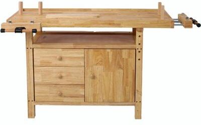 CARMORICO 55-inch Wood Workbench for Garage Workshop and Home