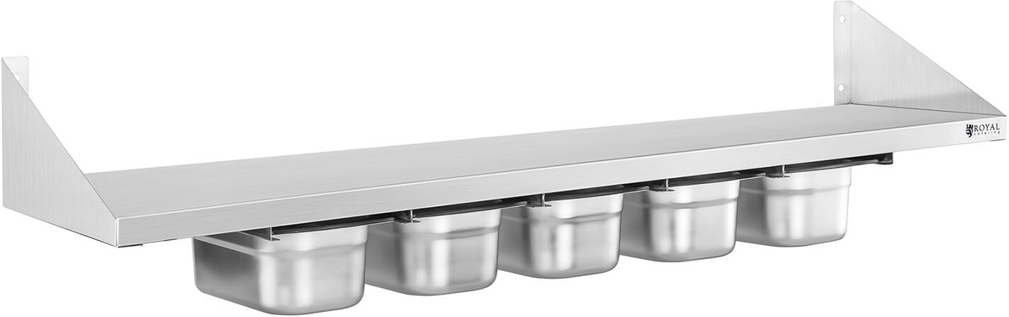 Royal Catering Gewürzbord - 5 x 1/4 GN - 120 cm RCWR-5 GN1/4