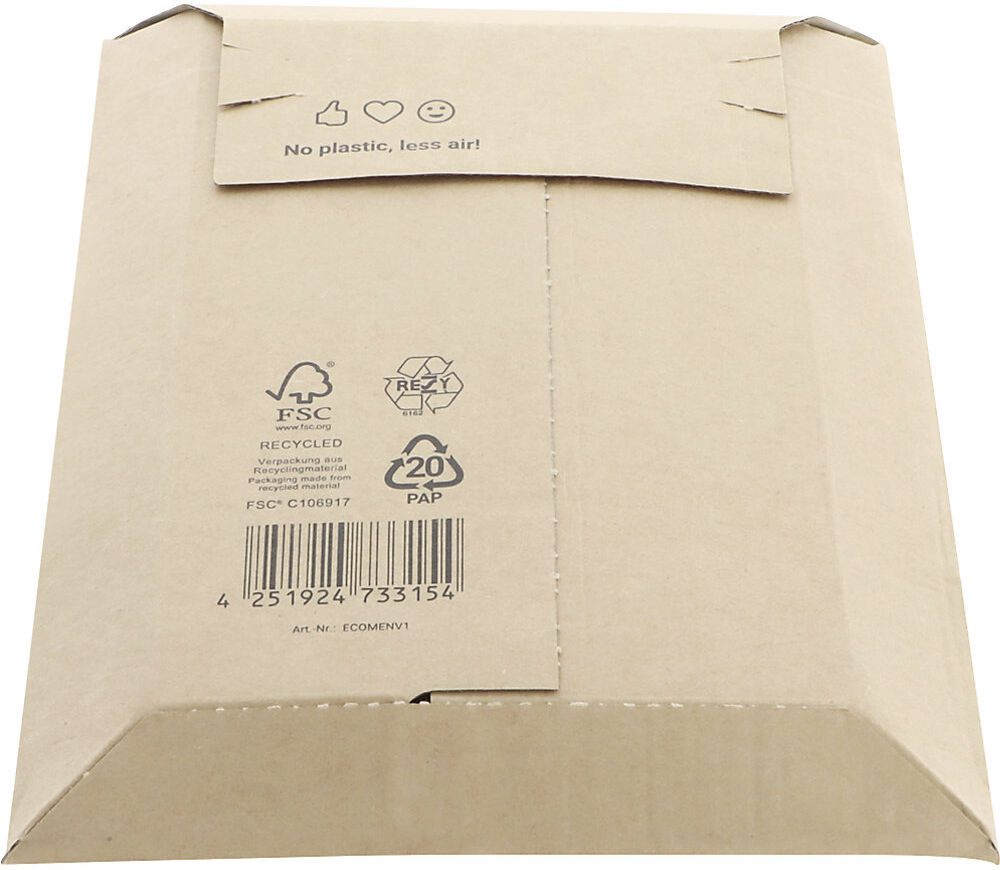Versandtasche E-Commerce, höhenvariabel, Innenmaße 289 x 226 x 0 - 70 mm, VE 30 Stk ratioform flow