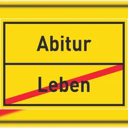 HB-Druck Abitur Leben Aufkleber Ortsaufkleber A7 (74x105mm)