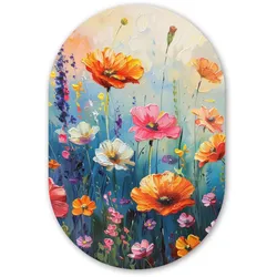 WANDBILD Blumen - Natur - Aquarell - Kunst Deko Groß 80x120 cm