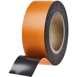 Magnetband farbig 50 mm | orange | 10 m | 0,85 mm, Ferrit, PVC