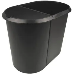 helit Papierkorb »the double H61039« schwarz, 44.5x35x28 cm