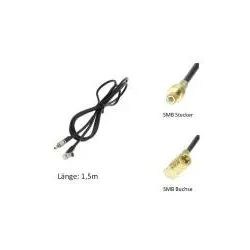 Dietz LowLoss Verlängerung SMB Buchse - SMB Stecker, 150 cm 9478