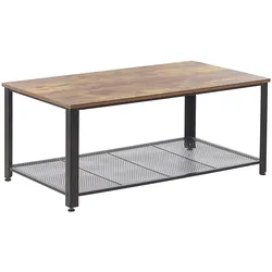 COUCHTISCH dunkler Holzfarbton/schwarz rechteckig 106/60 cm Aston