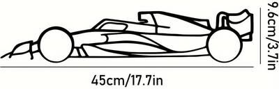 Useful Little Things Metal Racing Car Wall Art Durable Sports Automobile Decor Sculpture For Kids Room Home Display h