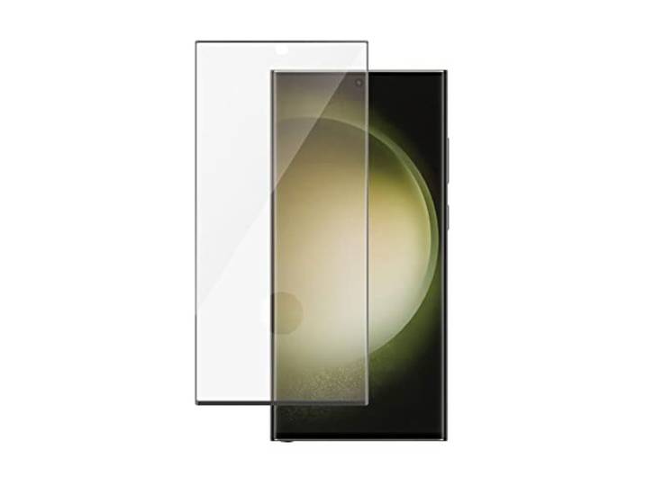 Panzer Glass Displayschutz Samsung Galaxy S23 Ultra, Ultra-Wide Fit stoßfeste & kratzfeste Panzerfolie für das S23 Ultra, antibakterielle & schmutzabweisende Beschichtung, Platz für Schutzhülle