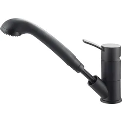 Reich Einhebelmischer Wasserhahn Serie Contur E Keramikkartusche mit Handbrause Julia schwarz