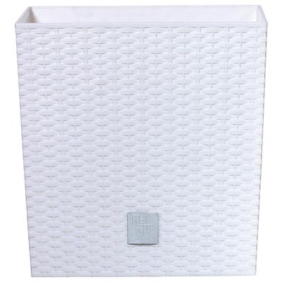 Blumentopf PROSPERPLAST "Rato low", weiß, B:32cm H:32,5cm T:32cm, Kunststoff, Pflanzgefäße, BxTxH: 32x32x32,5 cm
