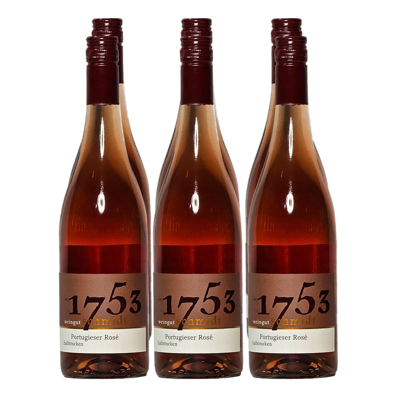 Weingut Schmidt Portugieser Rosé halbtrocken 11,0 % vol 6 x 0,75 Liter (2025er)