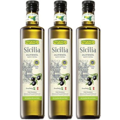 Rapunzel Bio Olivenöl Sicilia Pgi, nativ extra x3 3x500 ml Öl