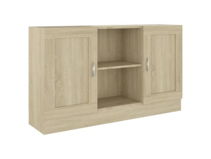 Buffet - OMABETA - Chêne sonoma - 120x30 5x70 cm - 2 portes - Meuble de salon